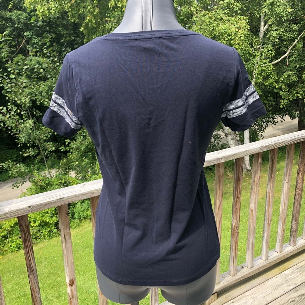 Women’s Small TOMMY HILFIGER Jeans Navy Blue Sporty Graphic T-Shirt - Picture 5 of 6